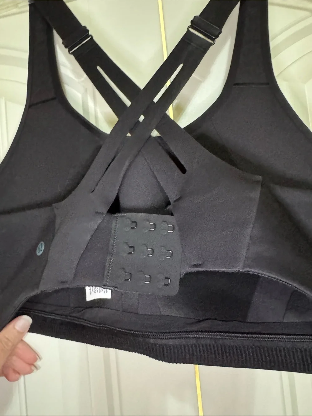 Lululemon AirSupport Bra High Support, C-DDD Cups Black / Asphalt Grey (36DD)